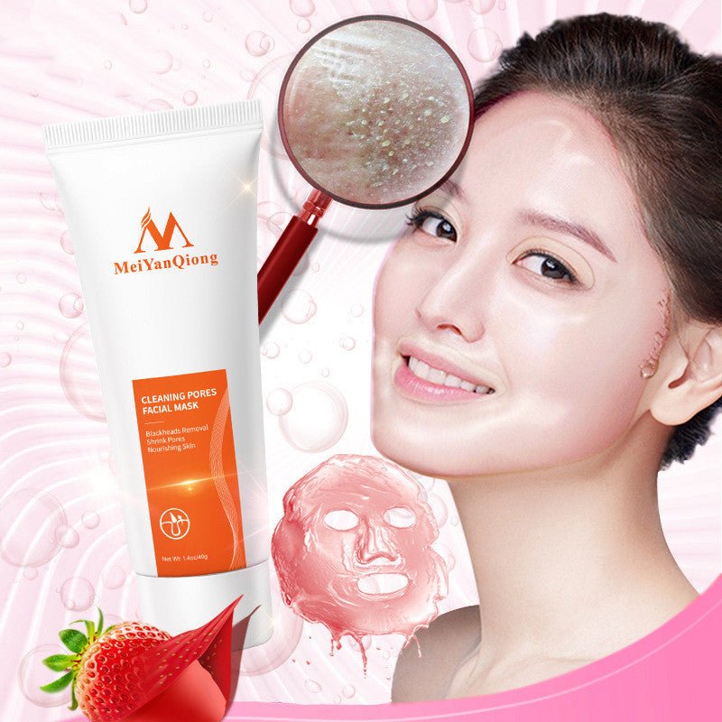Deep Cleansing Purifying Peel of Black Mud Facial Face Mask Remove Blackhead Facial Mask Strawberry Nose Acne Remover Face Care