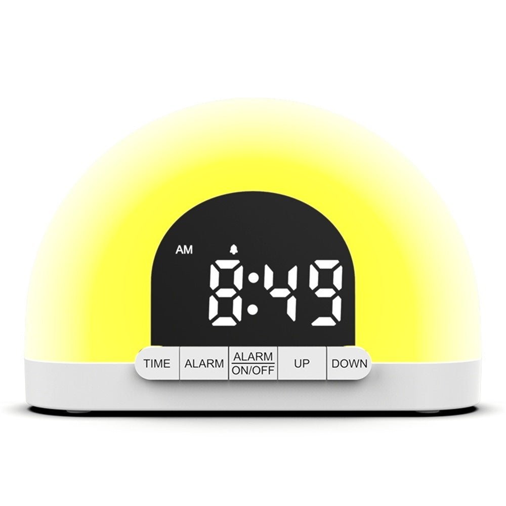 Wake-Up Light Simulated Sunrise Electronic Alarm Clock Lamp